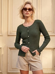 Roman Green Fine Rib Knit Jumper - Image 1 of 4
