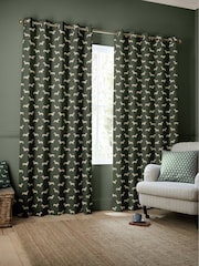 Emily Bond Fern Green Peggy Made to Measure Curtains - Image 2 of 9