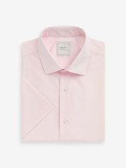 White/Blue/Pink Slim Fit Easy Care Short Sleeve Smart Shirts 3 Pack - Image 7 of 11