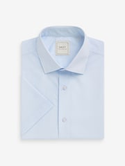 White/Blue/Pink Slim Fit Easy Care Short Sleeve Smart Shirts 3 Pack - Image 8 of 11