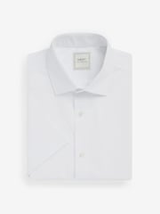 White/Blue/Pink Slim Fit Easy Care Short Sleeve Smart Shirts 3 Pack - Image 9 of 11