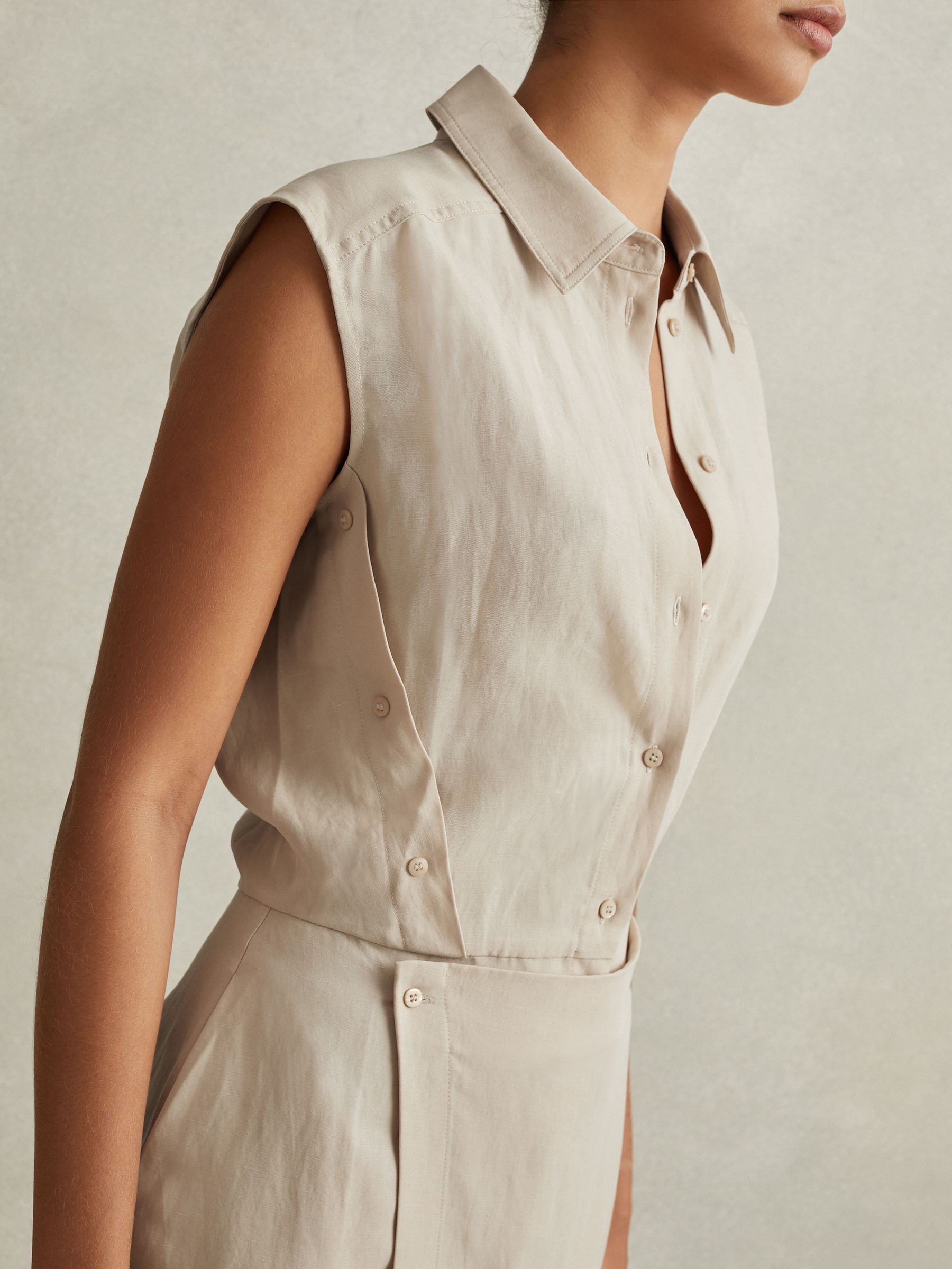 Reiss wrap front midi dress on sale