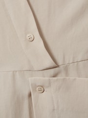 Reiss Neutral Yasmin Lyocell Linen Wrap Front Midi Dress - Image 6 of 6