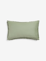 Sage Green 40 x 59cm Global Bobble 100% Cotton Cushion - Image 7 of 7