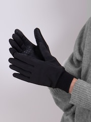 Totes Black Ladies Smartouch Thermal Lined Stretch Gloves - Image 1 of 4