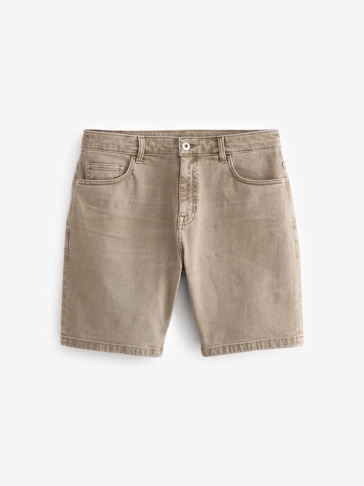 Dark Stone Garment Dye Denim Shorts - Image 1 of 3
