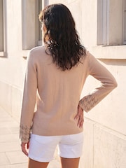 Roman Natural Hotfix Sleeve Knit Jumper - Image 3 of 4