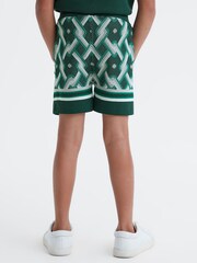 Reiss Green Multi Jack 9-13 yrs Knitted Elasticated Waistband Shorts - Image 5 of 6