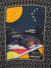 Reiss x McLaren F1 Team Black Multi Silverstone Exclusive Cuban Collar Shirt - Image 7 of 8