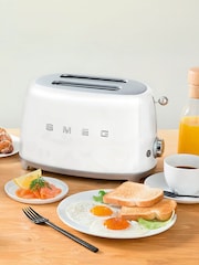 Smeg White 2 Slice Toaster - Image 1 of 5