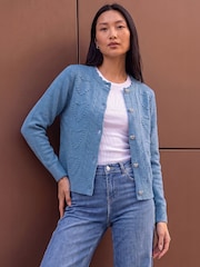 Roman Blue Heart Detail Cardigan - Image 1 of 4