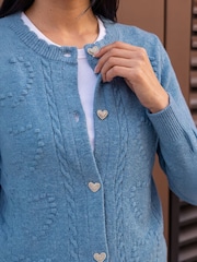 Roman Blue Heart Detail Cardigan - Image 4 of 4