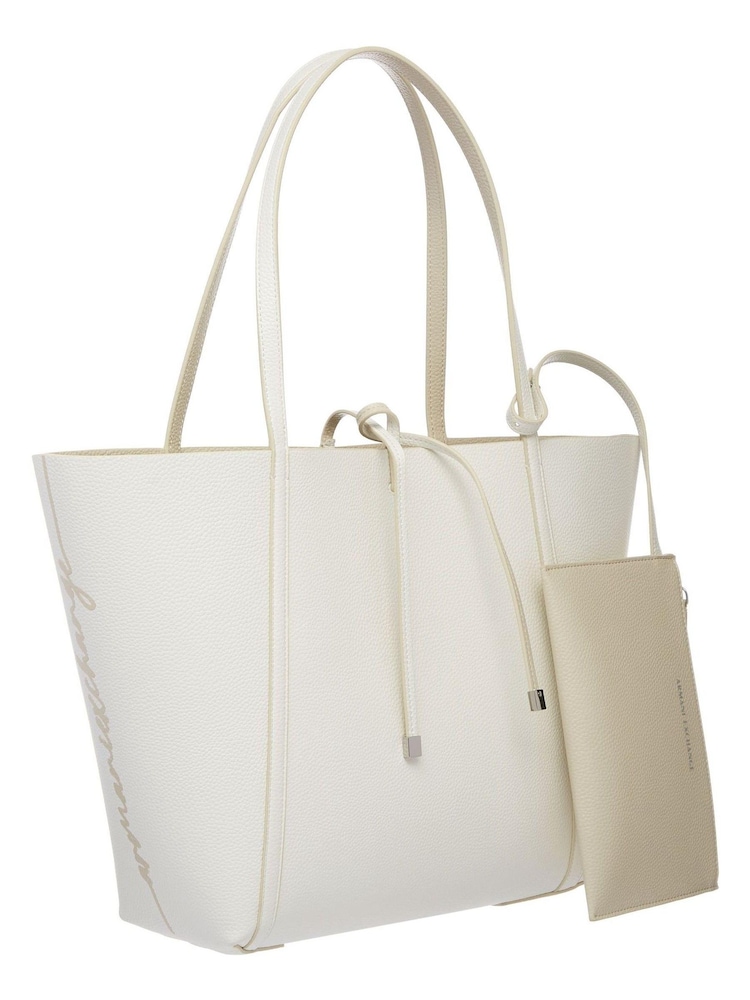 Armani Exchange Pebble Reversible White Tote Bag - Image 3 of 3