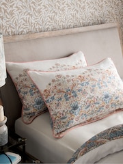 Clarke & Clarke Pink William Morris Strawberry Thief  200 Thread Count Pillowcase Set of 2 - Image 2 of 3