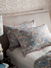 Clarke & Clarke Pink William Morris Strawberry Thief  200 Thread Count Pillowcase Set of 2 - Image 3 of 3