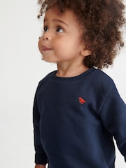 Azul marinho - Conjunto de camisola e joggers em jérsei (3meses a7anos) - Imagem 4 de 8