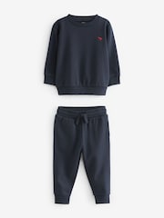 Azul marinho - Conjunto de camisola e joggers em jérsei (3meses a7anos) - Imagem 6 de 8