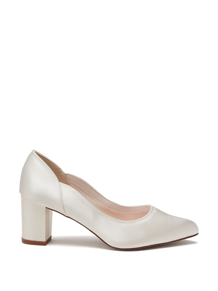 Rainbow Club Cream Wedding Wide FIt Marie Satin Bridal Shoes - Image 1 of 4