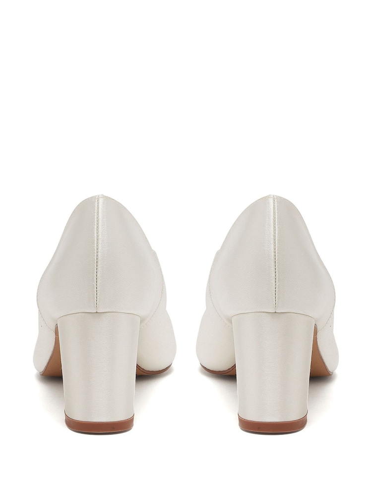 Rainbow Club Cream Wedding Wide FIt Marie Satin Bridal Shoes - Image 2 of 4