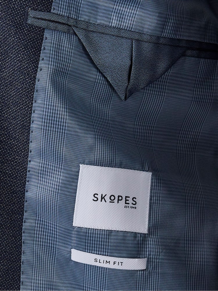 Skopes Blue Harcourt Slim Fit Suit Jacket - Image 5 of 5