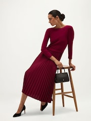 Hobbs Pink Petite Lucinda Knitted Dress - Image 4 of 5
