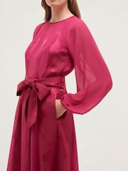 Hobbs Pink Petite Loren Dress - Image 3 of 5