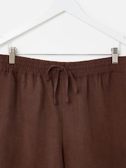 Oliver Bonas Brown Chocolate Brown Long Line Shorts - Image 3 of 5