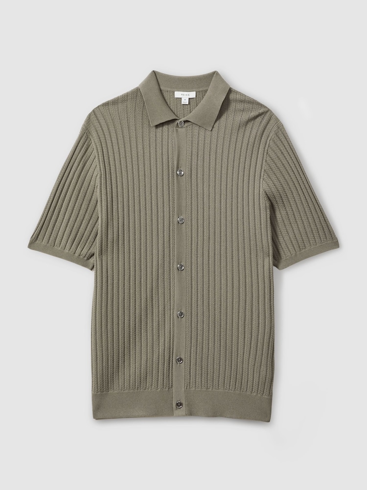 Reiss Sage Murray Textured Knitted Shirt - Image 2 of 5