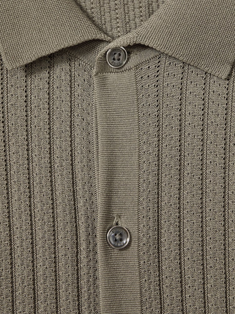 Reiss Sage Murray Textured Knitted Shirt - Image 5 of 5