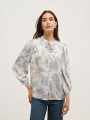 Hobbs Blue Malia Blouse - Image 1 of 5