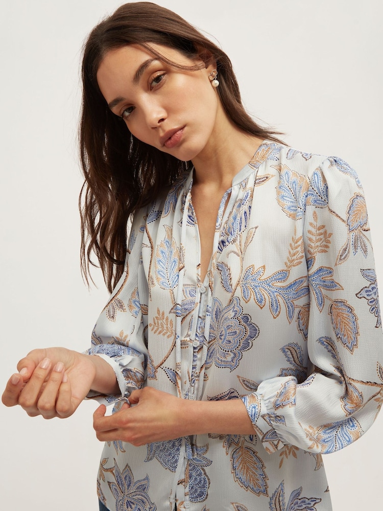 Hobbs Blue Malia Blouse - Image 2 of 5