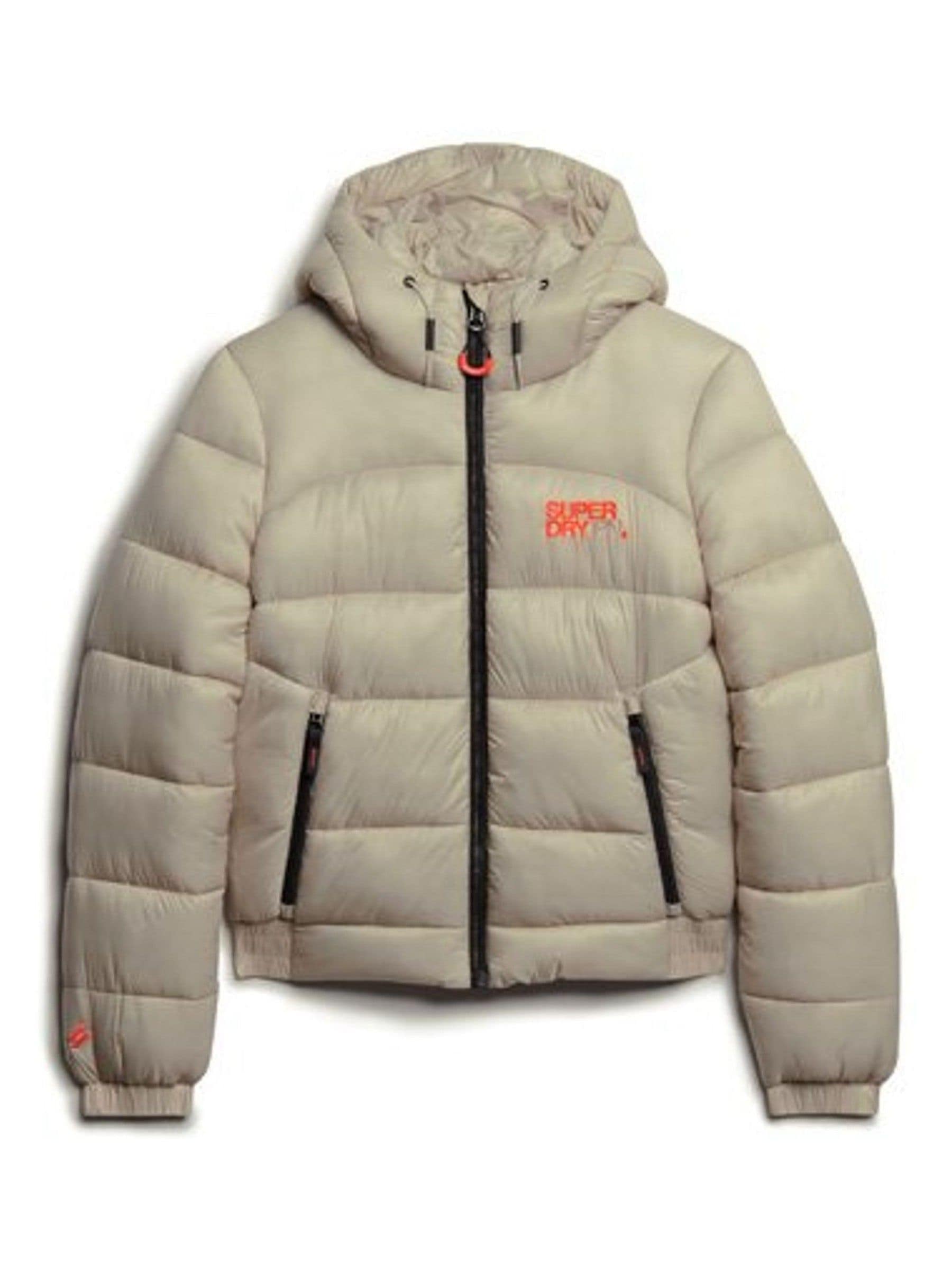 Buy Superdry Cream Sports Puffer Bomber Jacket from Next Oman