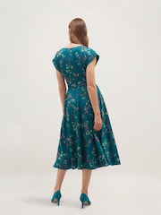 Hobbs Blue Petite Alba Dress - Image 2 of 5