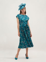 Hobbs Blue Petite Alba Dress - Image 4 of 5