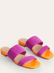Boden Purple Two Strap Sandals - Image 2 of 4