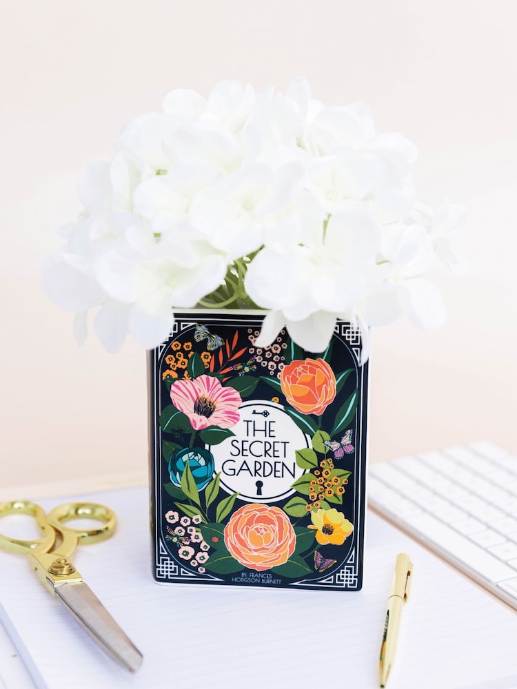 Steel Mill and Co. Multi The Secret Garden Small Book Vase - Image 1 of 4 Steel Mill and Co. Multi The Secret Garden Small Book Vase - Image 1 of 4