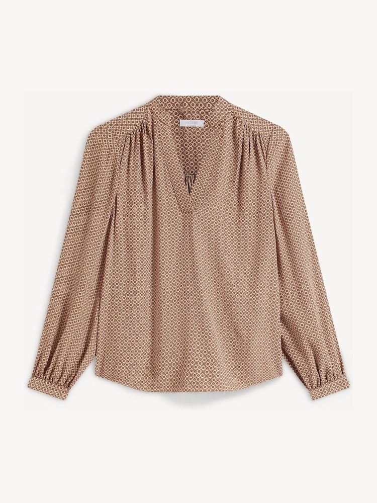 Hobbs Brown Mila Blouse - Image 5 of 5 Hobbs Brown Mila Blouse - Image 5 of 5
