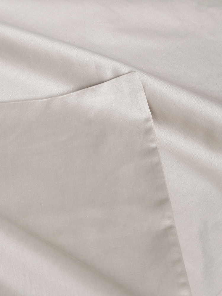 Stone Natural 400 Thread Count 100% Egyptian Cotton Sateen Luxury Duvet Cover and Pillowcase Set - Image 5 of 6