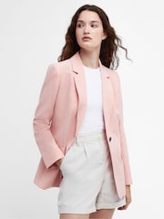 Barbour® Pink Primrose Vivienne Linen Blend Tailored Blazer - Image 1 of 6