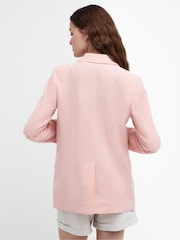Barbour® Pink Primrose Vivienne Linen Blend Tailored Blazer - Image 2 of 6