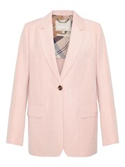 Barbour® Pink Primrose Vivienne Linen Blend Tailored Blazer - Image 6 of 6