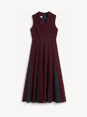 Hobbs Purple Petite Quin Lace Dress - Image 5 of 5