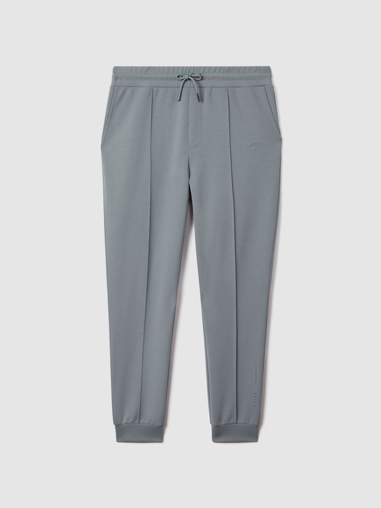 Reiss x McLaren F1 Team Sage McLaren F1 Interlock Jersey Drawstring Joggers - Image 2 of 6 Reiss x McLaren F1 Team Sage McLaren F1 Interlock Jersey Drawstring Joggers - Image 2 of 6