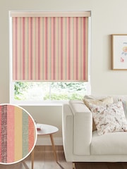 Cath Kidston Pink Textured Stripe Multi Made to Measure Roller Blind - Image 1 of 4
