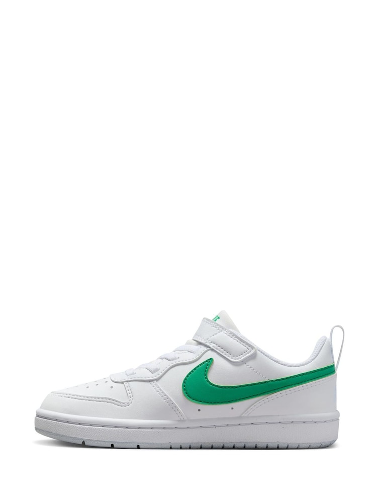 Biało-zielony - Buty sportowe Nike Court Borough Low Recraft dla dzieci - Image 4 of 10