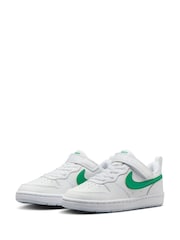 Nike White/Green Junior Court Borough Low Recraft Trainers - Image 5 of 10
