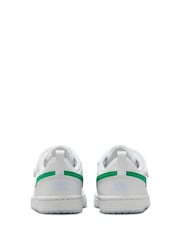 Nike White/Green Junior Court Borough Low Recraft Trainers - Image 6 of 10