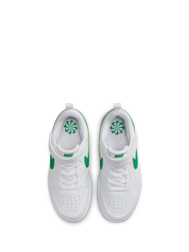 Biało-zielony - Buty sportowe Nike Court Borough Low Recraft dla dzieci - Image 7 of 10