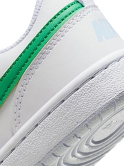 Nike White/Green Junior Court Borough Low Recraft Trainers - Image 9 of 10