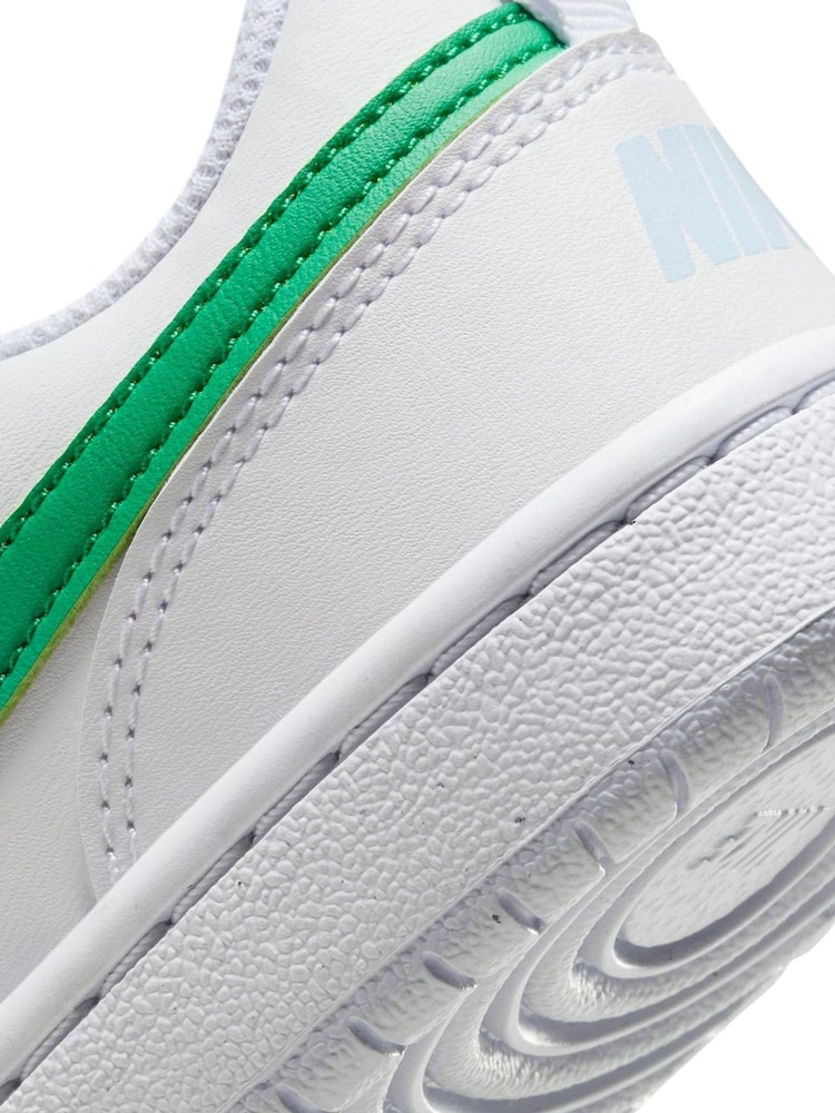Biało-zielony - Buty sportowe Nike Court Borough Low Recraft dla dzieci - Image 9 of 10
